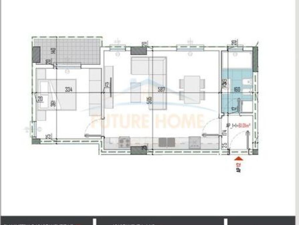 In vendita, Appartamento 1+1, La VIOLA Residence, Paskuqan