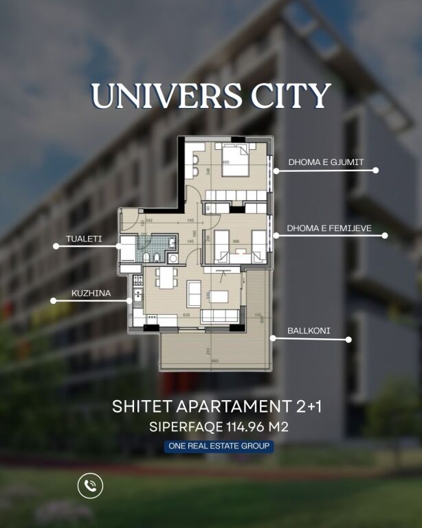 Univers City , 2+1 per shitje pamje nga parku