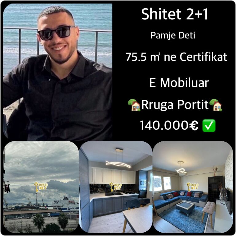 🏡 APPARTAMENTO IN VENDITA 2+1 + BALCONE – Centro, Durrës ☎️  💰 Prezzo: 140.000 €