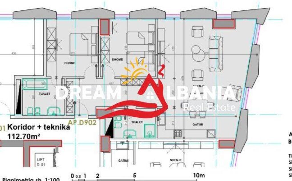 Apartament 3+1+2 Ne Shitje Te Ish Ekspozita (ID 4131488)