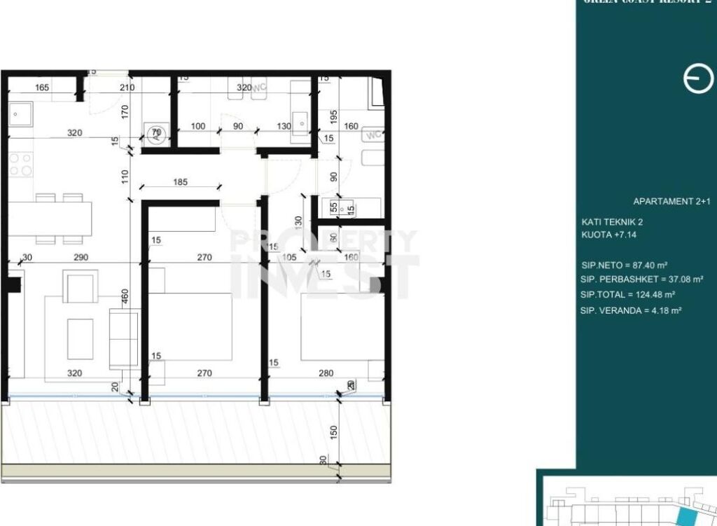 For sale 2 Apartments 2+1 Green Coast 2, Green Coast village in Palase