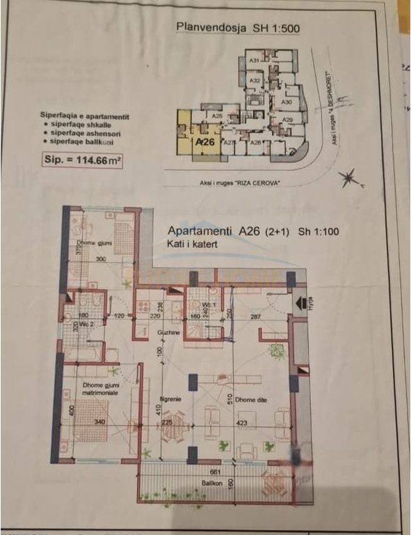 In vendita, Appartamento 2+1, vicino alla scuola 4 Deshmoret, Tirana.