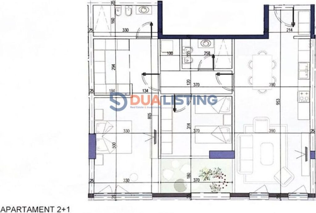 Appartamento moderno 2+1+2 in vendita a White Tower, Komuna e Parisit!!