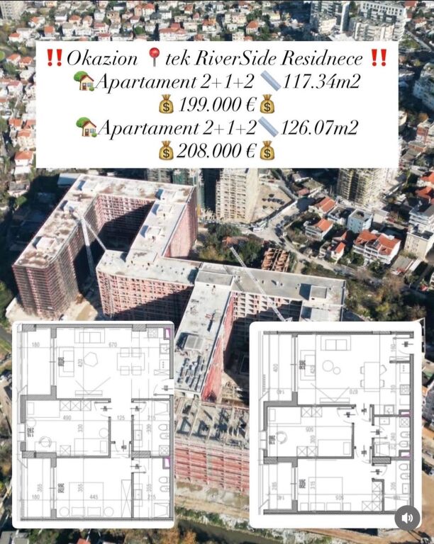 FOR SALE APARTMENT 2+1 RIVERSIDE RESIDENCE