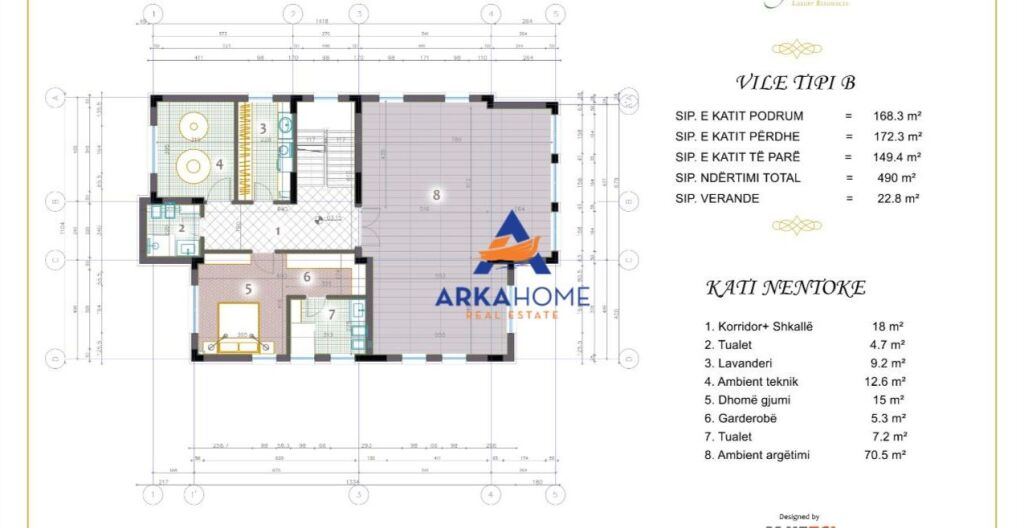 VILLA 3 PIANI IN VENDITA "RROLLING HILLS 2" 1.600.000 EURO