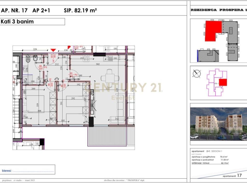 VENDESI APPARTAMENTO 2+1 A KODRA E LIQENIT A PASKUQAN