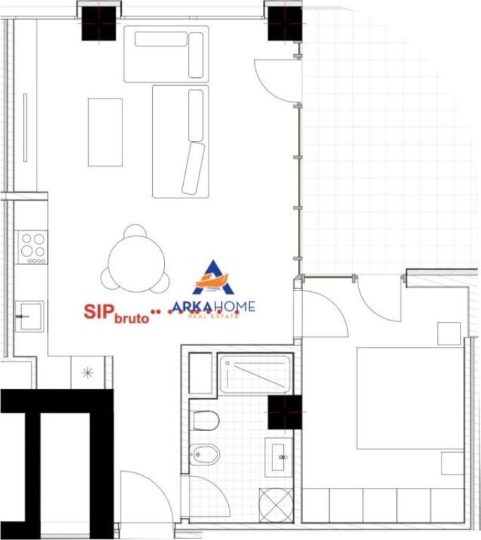 FOR SALE APARTMENT 1+1+BALCONY "RIVER PARK RESIDENCE" PRICE ACCORDING TO REQUEST