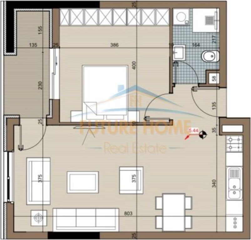 For sale, Apartment 1+1, Riviera Residence, Kamëz.