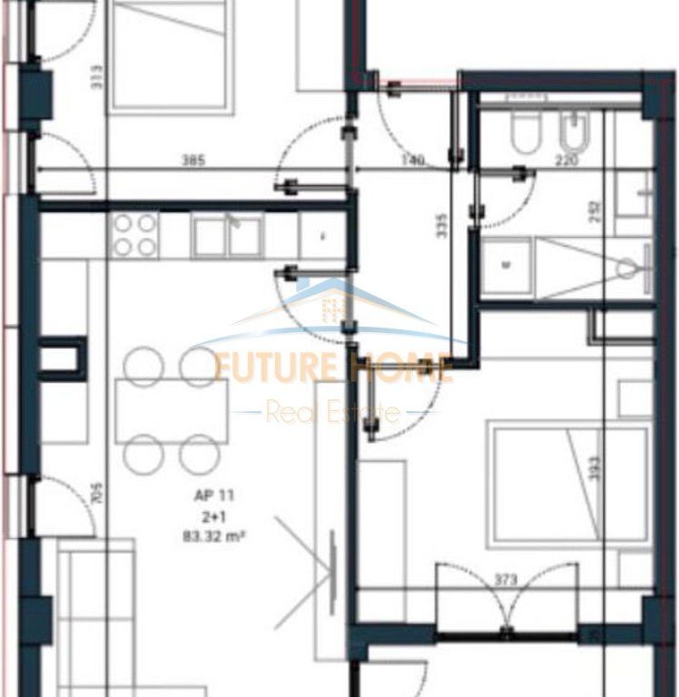 In vendita, Appartamento 2+1, Sun Palasë Residence