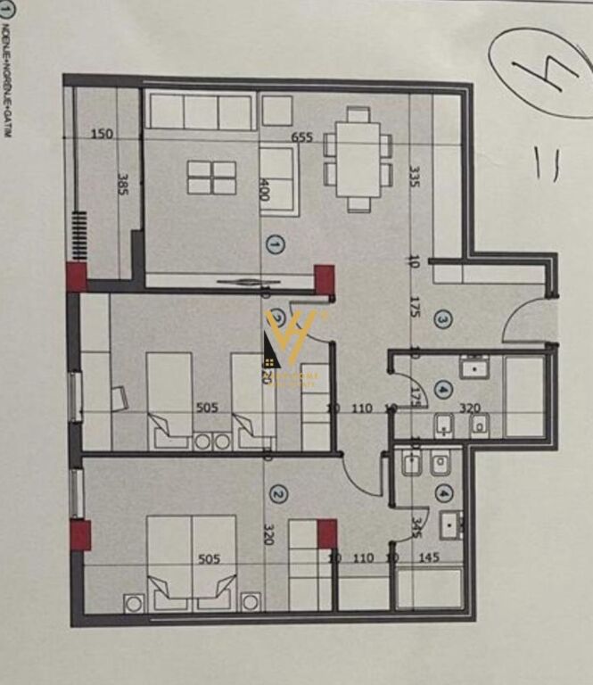 FOR SALE APARTMENT 2+1+2+BLK IN ALI DEM 155,000 EURO