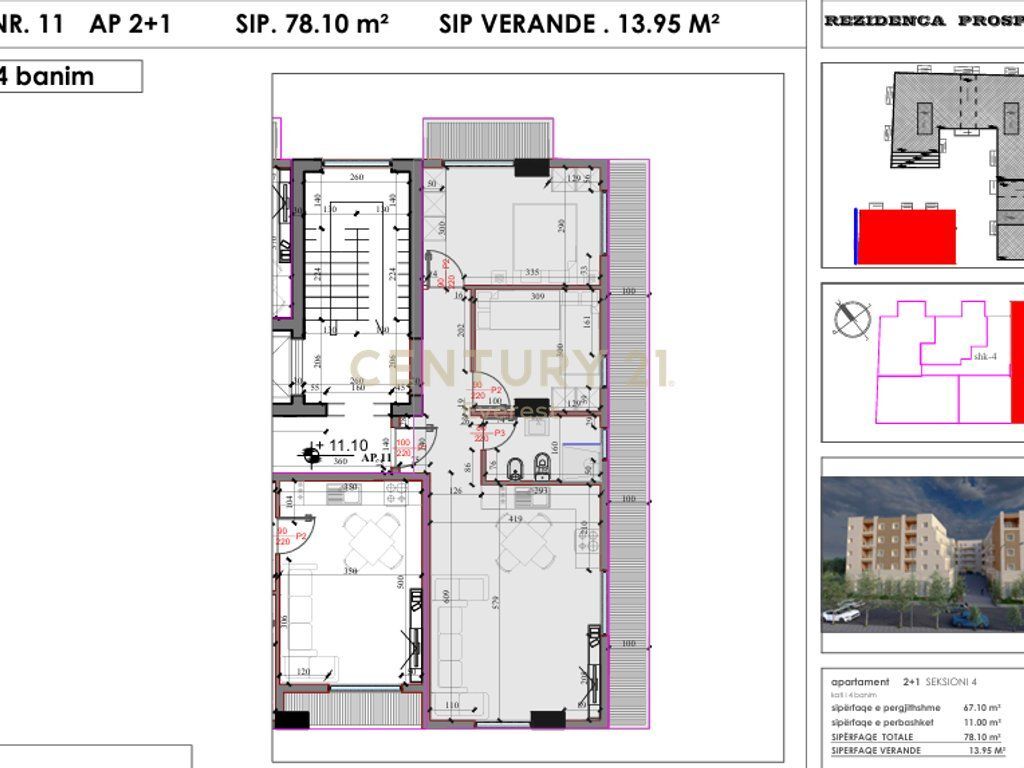 VENDESI 2+1 CON VERANDA VICINO ALLA COLLINA DEL LAGO A PASKUQAN