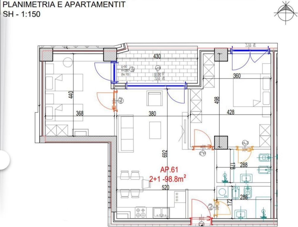 VENDESI APPARTAMENTO 2+1 DON BOSKO 211.000 EURO