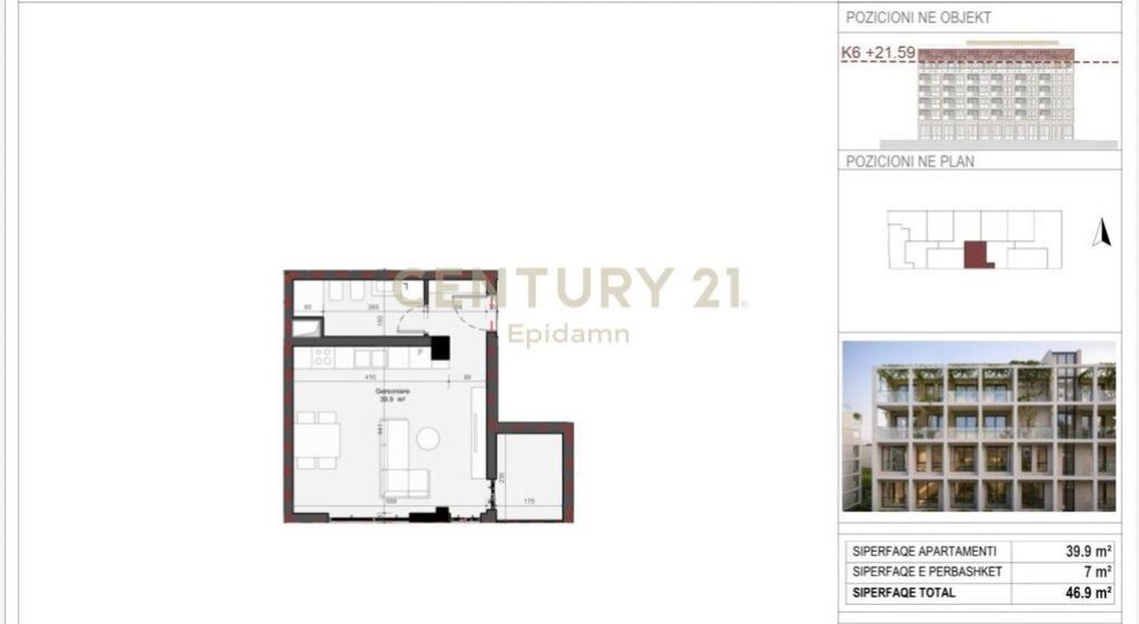 ESCLUSIVO! Studio in vendita - Residenza “Mes Pishave” Mali i Robit !! 44.555 €