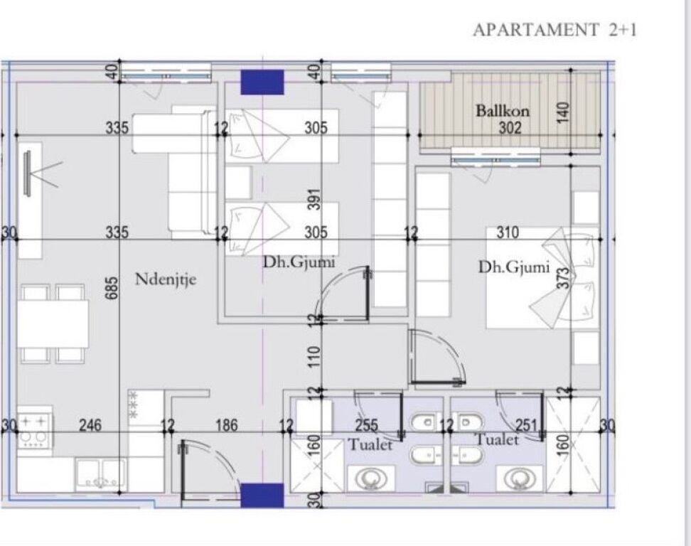 Apartment 2+1 for sale near Casa Italia