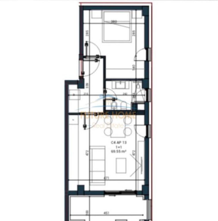 For sale, Apartment 1+1, Sun Palasë Residence