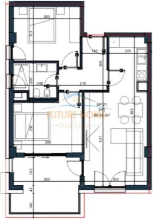 In vendita, Appartamento 2+1, Sun Palasë Residence