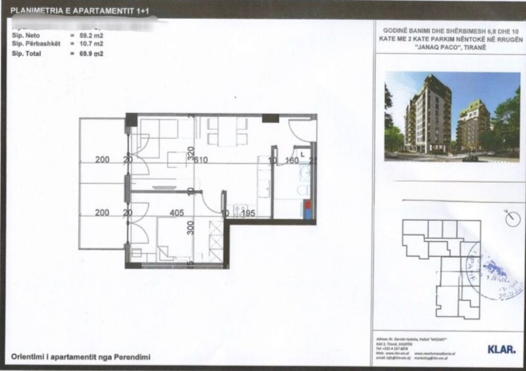Vendesi in vendita Appartamento 1+1 – Viva Residence