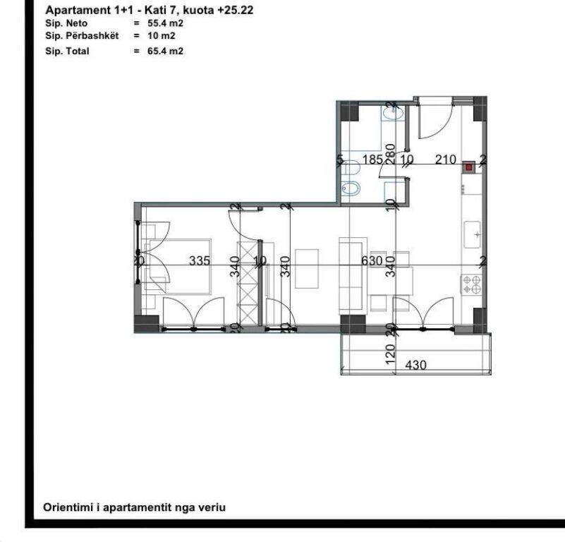 Appartamenti 1+1 in vendita a Viva Residence vicino a Globe, Tirana (ID 4111961)