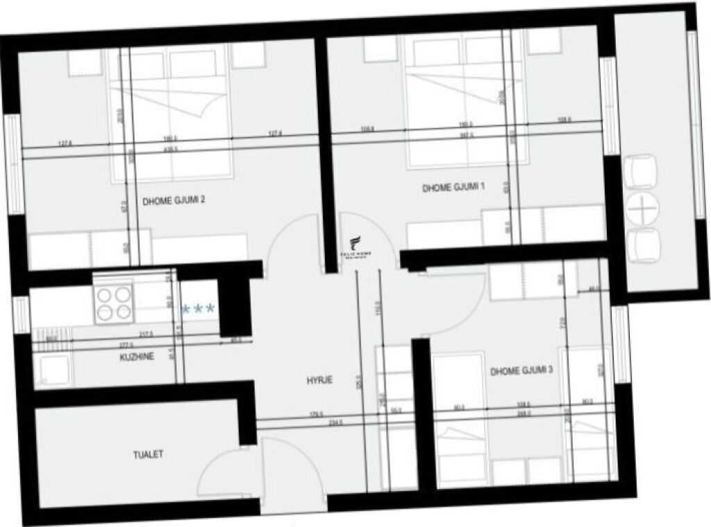 SHITET APARTAMENT 3+1 QENDER 203.000 EURO