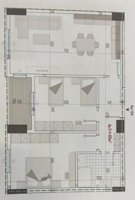 VENDESI APPARTAMENTO 2+1 KAMEZ 79.000 EURO