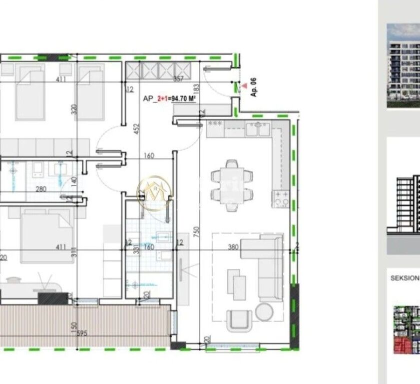 Vendita | Appartamento 2 + 1 | Comune di Kamëz | 91155 €