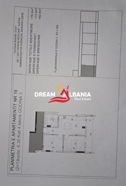 Appartamento in vendita 2+1 a Shëngjin (ID 41212171)