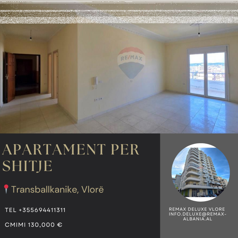 🏡 Appartamento 2+1 in Vendita – Via Gjergj Kastrioti (Transballkanike), Vlorë