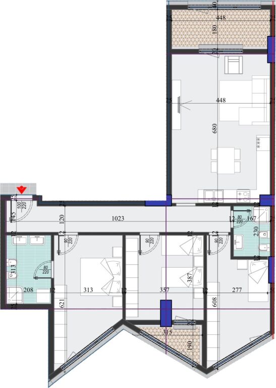 💥OKAZION 1600€/m2 | ✨Shitet Apartament 3+1+2 | 📍Colonnade Residence, Rruga Dritan Hoxha