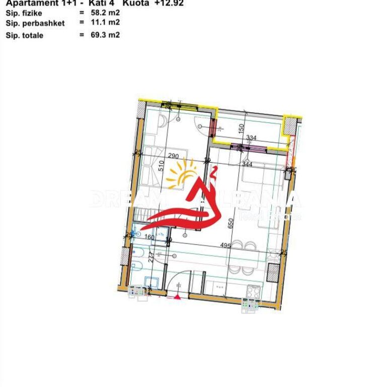 Appartamento 1+1 In Vendita A Paskuqan (ID 41111525)