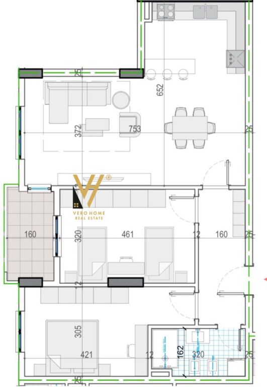 SHITET APARTAMENT 2+1+BLK NE KAMEZ 104.000 EURO
