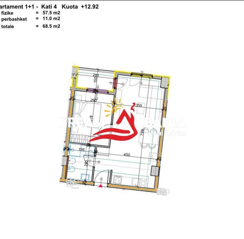 Appartamento 1+1 In Vendita A Paskuqan (ID 41111525)