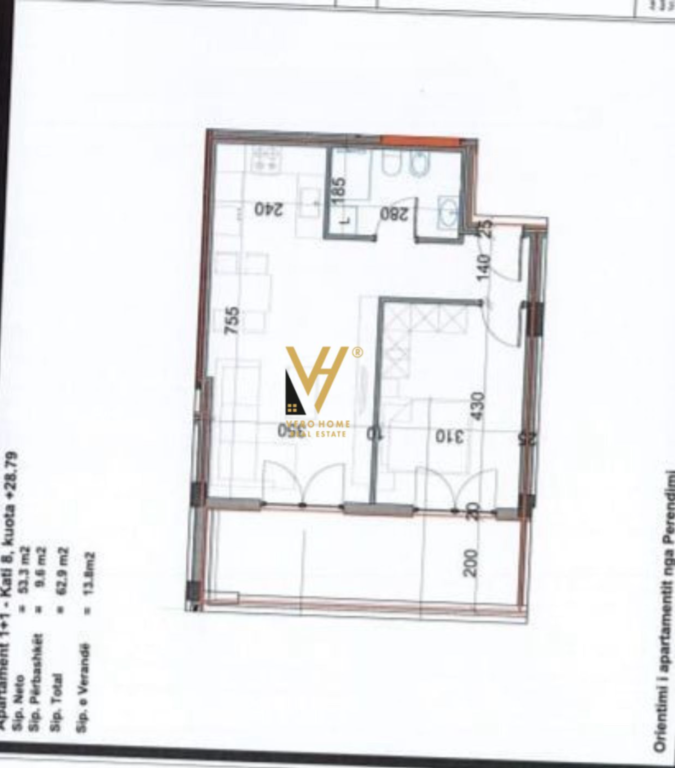 APARTMENT 1+1 FOR SALE AT VIVA COMPLEX, KAVAJES STREET 126,000 EURO