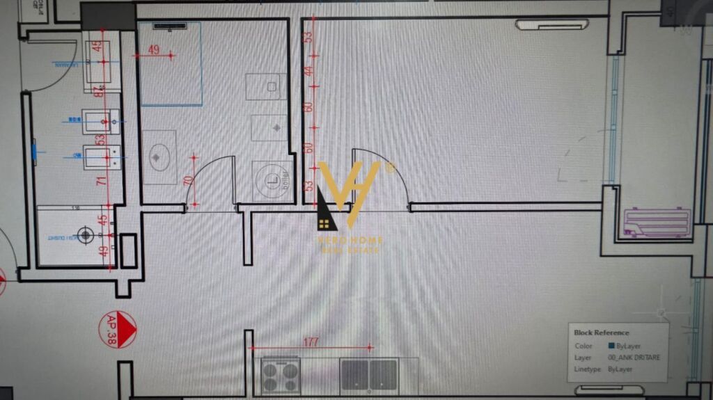FOR SALE APARTMENT 1+1+BLK AT THE NEW MATERNITY 126,000 EURO