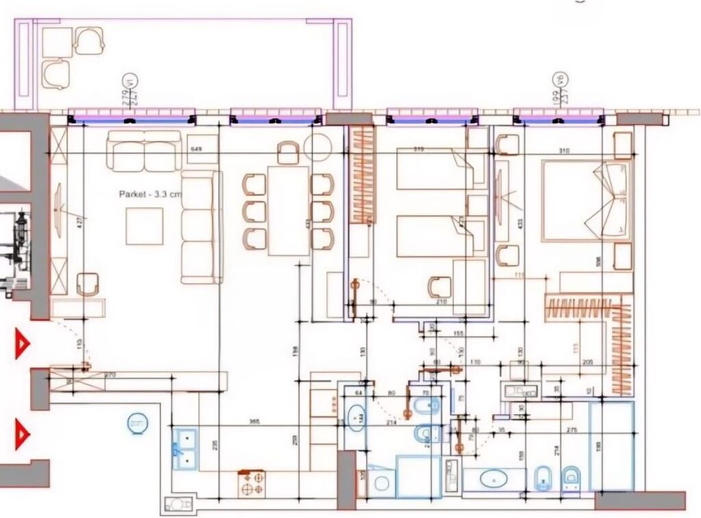LUXURY APARTMENT 2+1+2 AT Delijorgji Complex