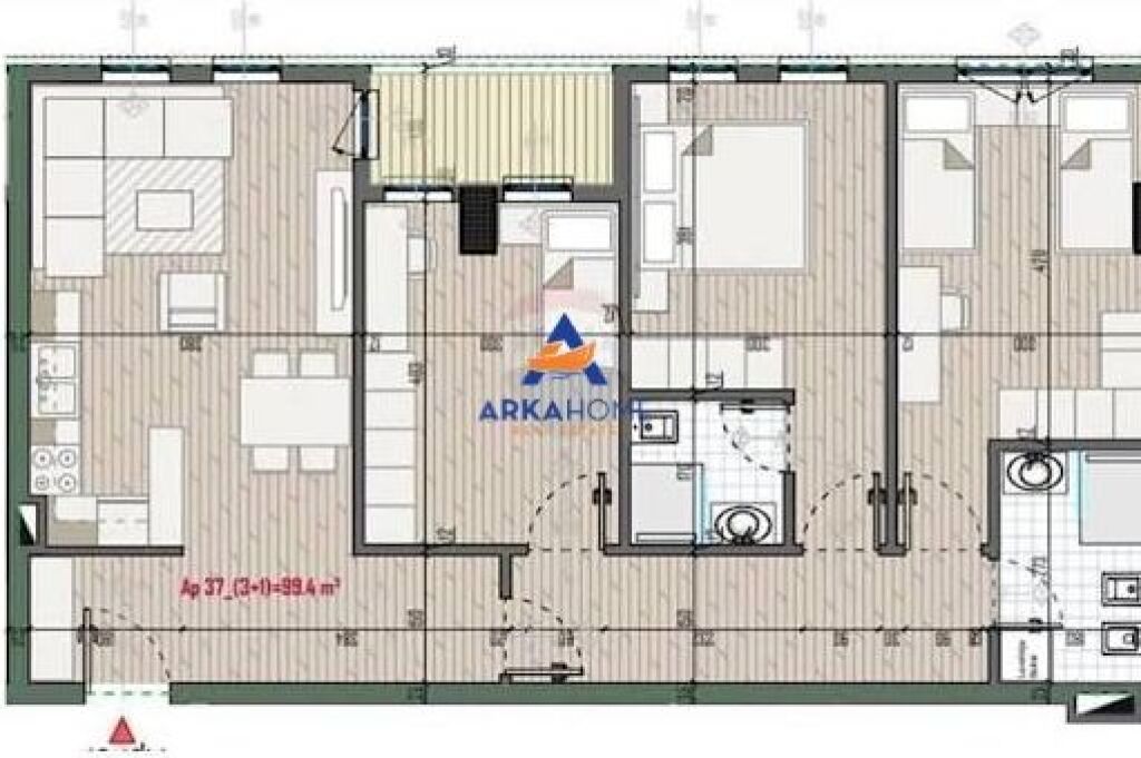 FOR RENT APARTMENT 3+1 "ZOGU ZI" 1200 EURO