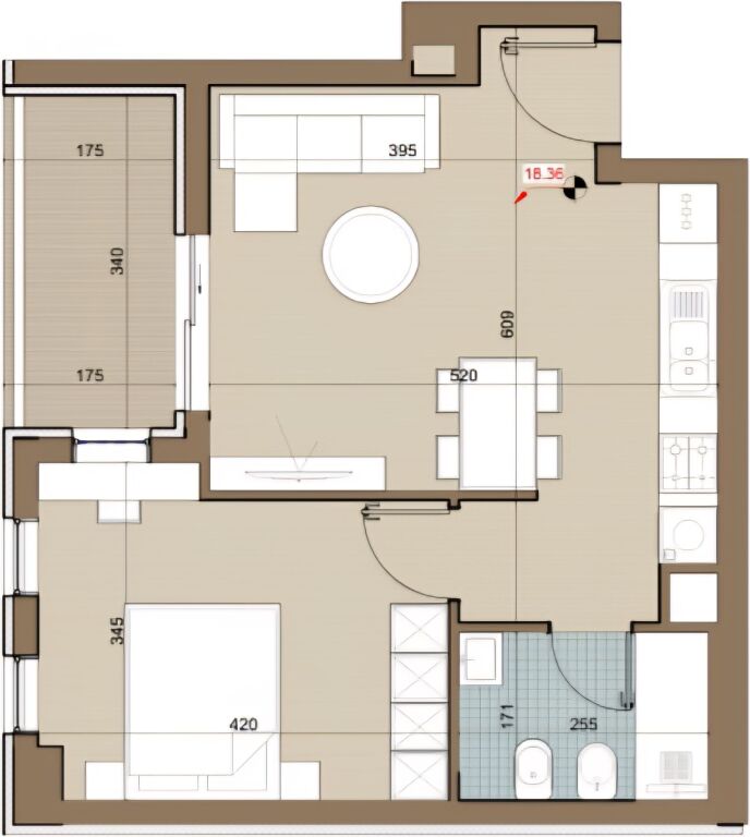 FOR SALE 1+1 APARTMENT IN THE KAMZA AREA