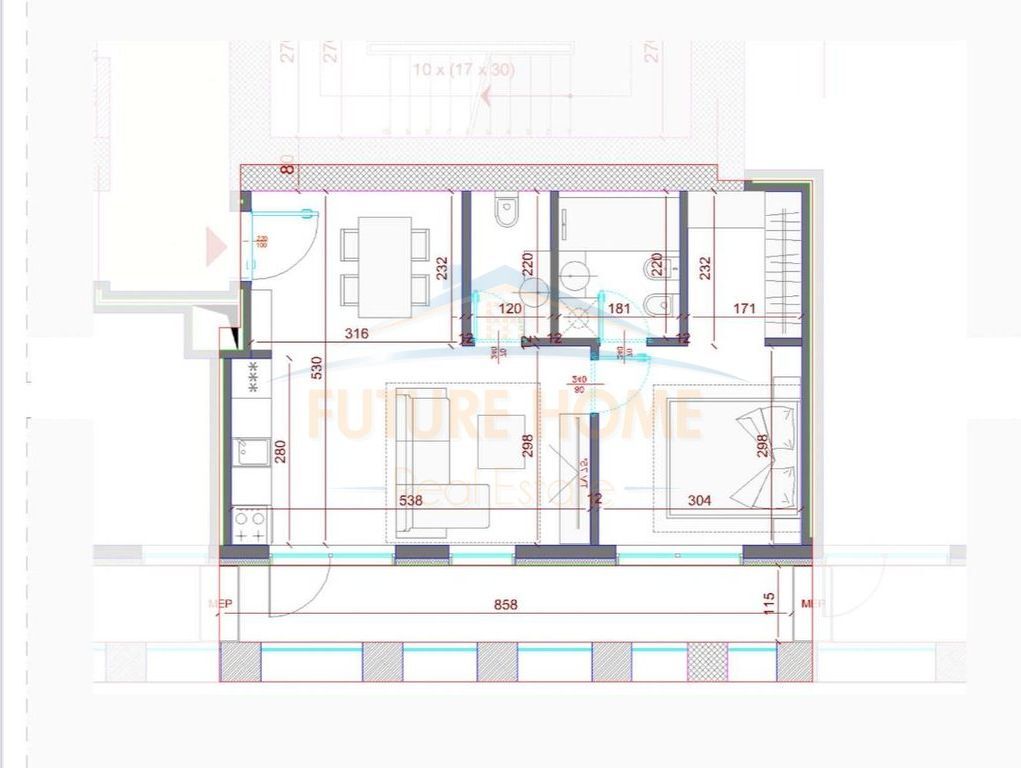 For sale, Apartment 1+1, "Manhattan Residence", Tirana.