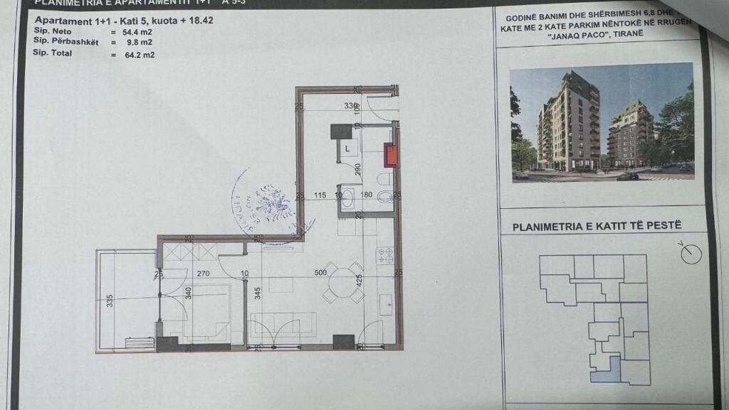 🏠 Apartment 1+1 for sale – Viva 2, Tirana