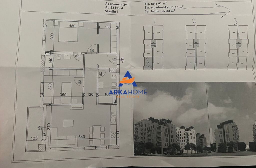 VENDESI APPARTAMENTO 2+1+BALCONE "COMPLESSO GREEN HARMONY, XHANFIZE KEKO" 270.000 EURO
