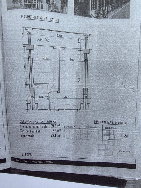 Vendesi Appartamento 1+1 in via Viena a Golem nell'edificio Bonita costruzione  