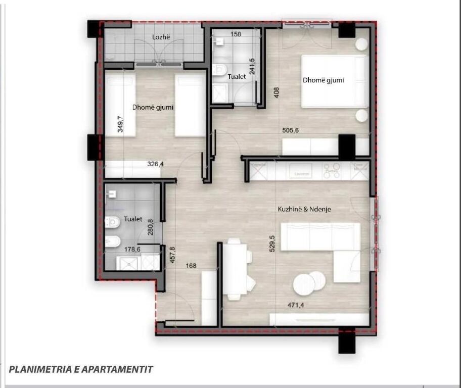 Appartamento 2+1+2 in Vendita Porcelan
