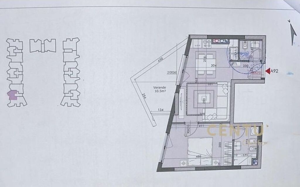 Apartment 1+1 for SALE in River Residence Tirana, Former Aviation Field