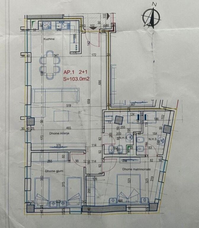 FOR SALE APARTMENT 2+1+2 ELECTRIC MARKET 228,000 EURO