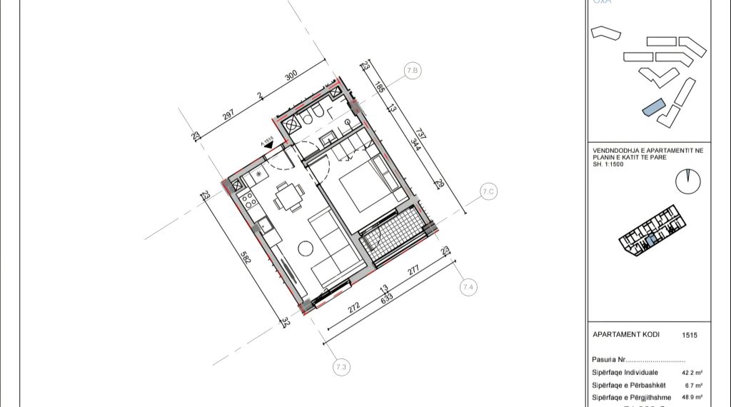 Apartment 1+1 for Sale Oxa Fresk Residence 73,000 Euro