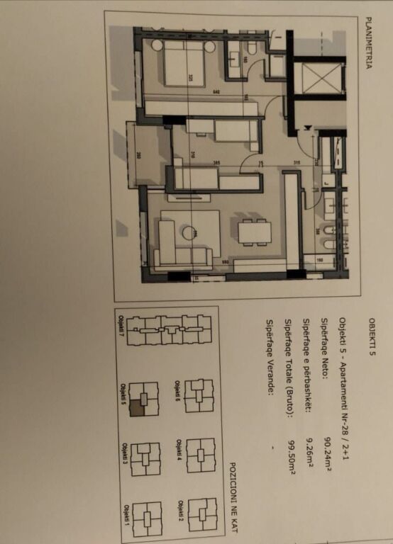 Appartamento 2+1 in vendita a 5 Maji !