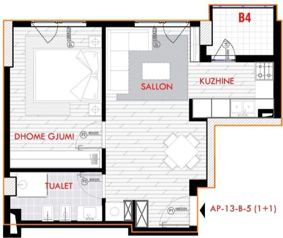 Apartment 1+1 for sale at 21 Dhjetori