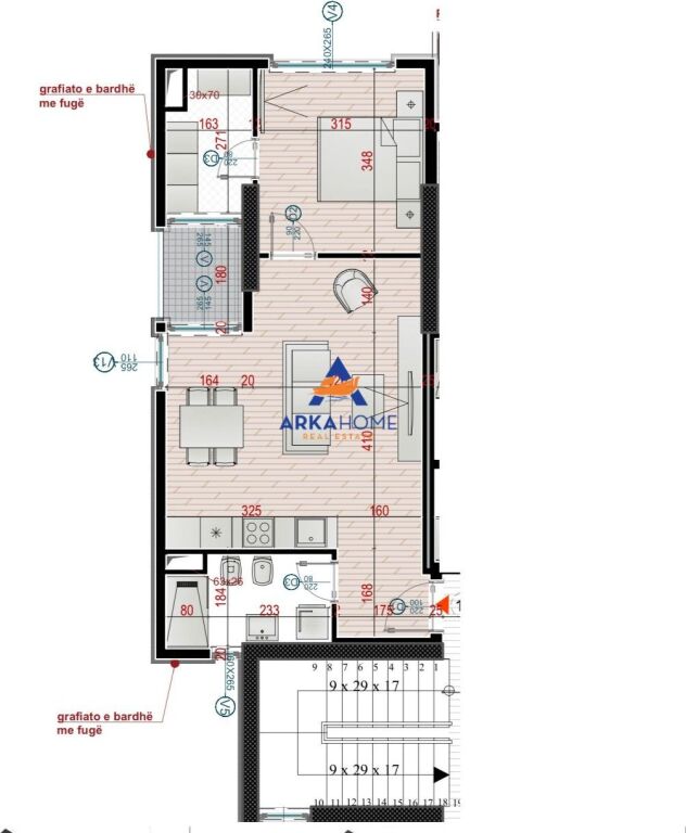 VENDESI APPARTAMENTO 1+1+BALCONE "VICINO ALLA STRADA SAMI FRASHERI, BLLOK" 342.000 EURO