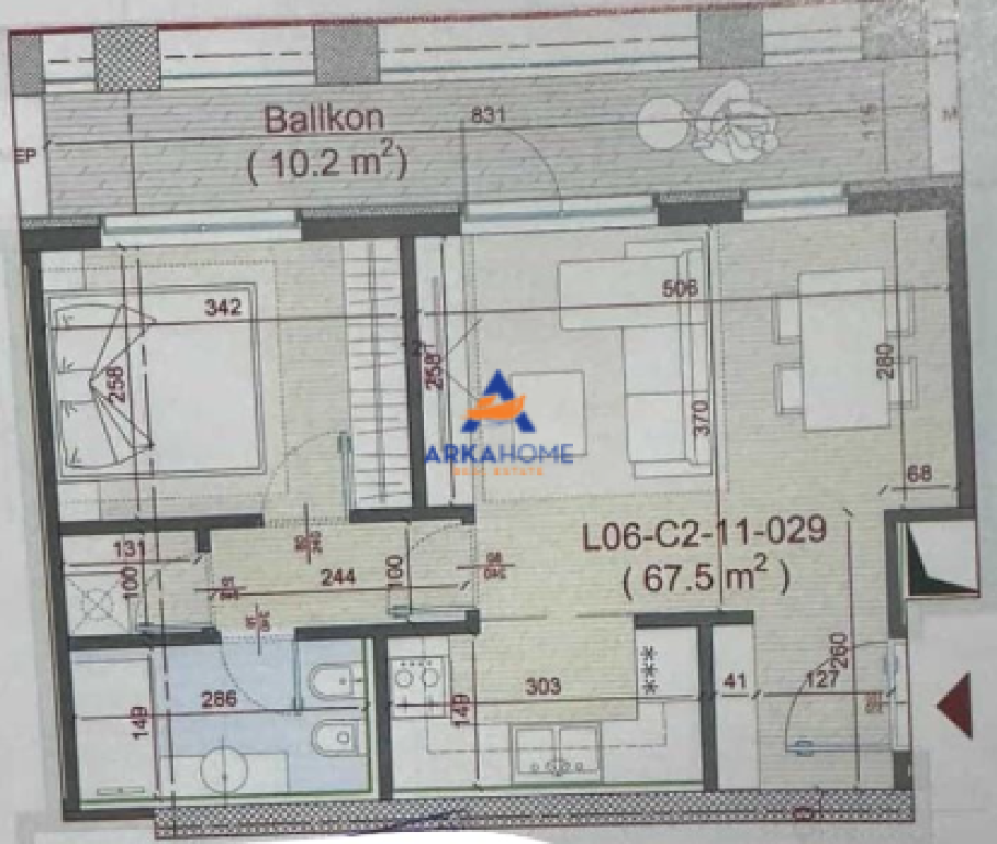 VENDESI APPARTAMENTO 1+1+BALCONE "MANHATTAN RESIDENCE, DON BOSKO" 144.870 EURO