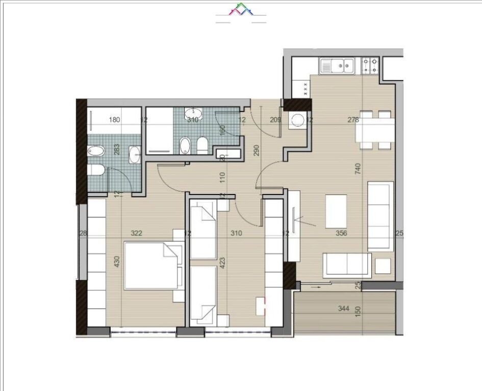 Apartment For Sale 2+1 At Univers City Complex (ID B120725) Tirana