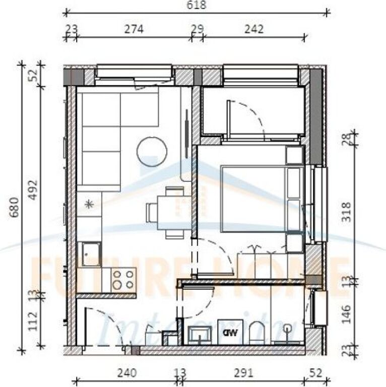 In vendita, Appartamento 1+1, Complesso Kadiu, Tirana. 79.000 €